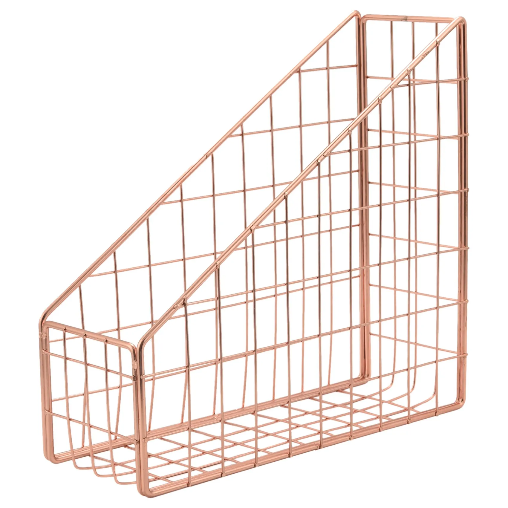 Supporto per libri in ferro elettrolitico oro rosa scaffale da tavolo File portariviste supporto per libri supporto per Organizer per cancelleria per la casa dell'ufficio