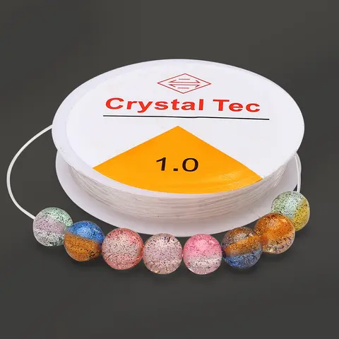 0.4-1.0mm Crystal Elastic String High-Strength Jewelry Cord Stretch Beading Cord for DIY Bracelet Necklace Making (15-110m/Roll)