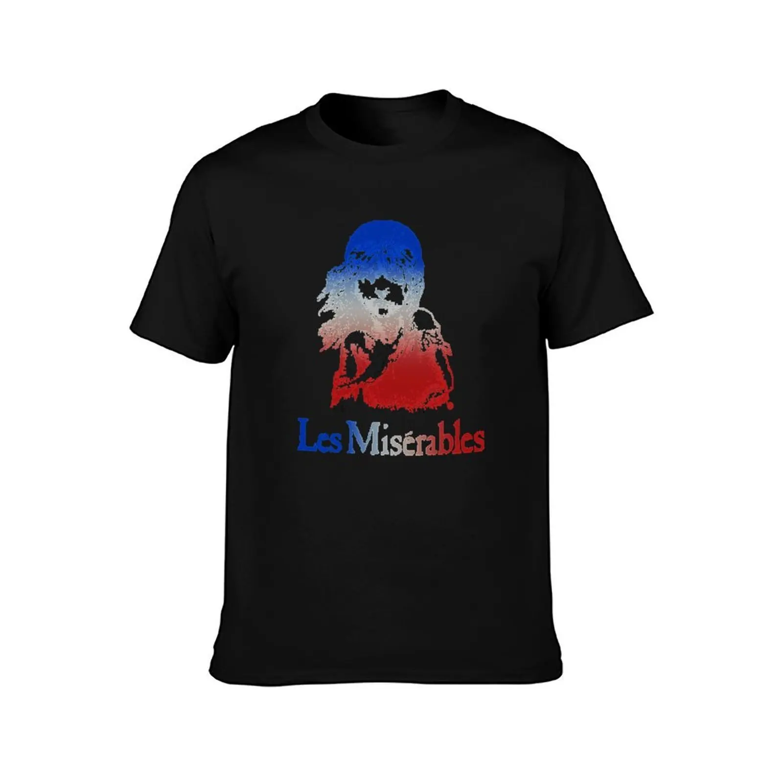 Les Miserables Logo with the French Flag Colors T-Shirt, Summer Casual Cotton Tee, Oversized Streetwear Tops, Unisex Men Women