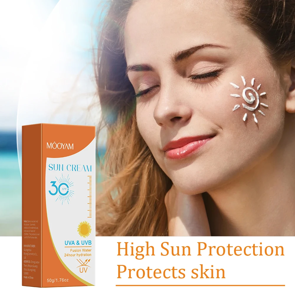 

Fast Absorbing Lightweight Sunscreen Cream SPF30+ Face Sun Block Lsolation Cream For Body Face