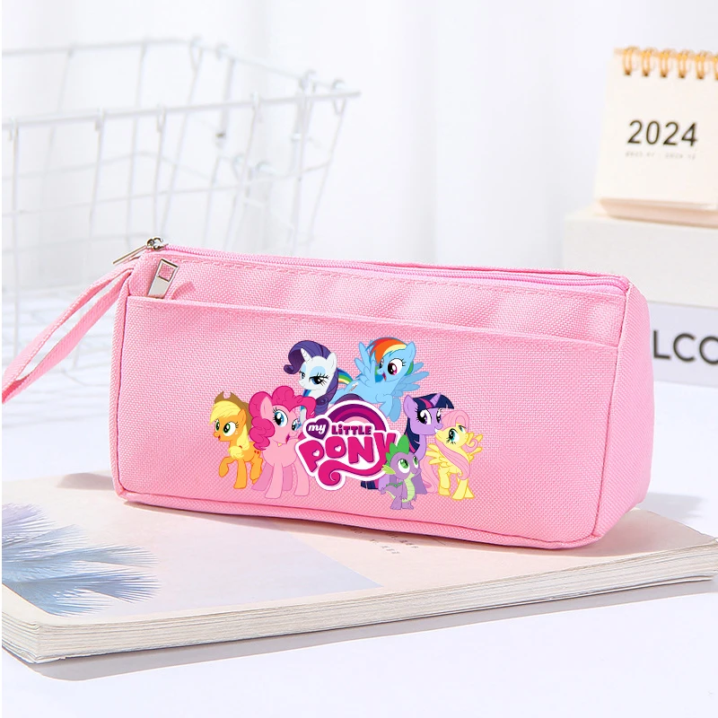 

My Little Ponys Pencil Case Kid Pen Bag Unicorn Kawaii Large Capacity Pen Pouch Student Back To School Supplies Stationery Gift