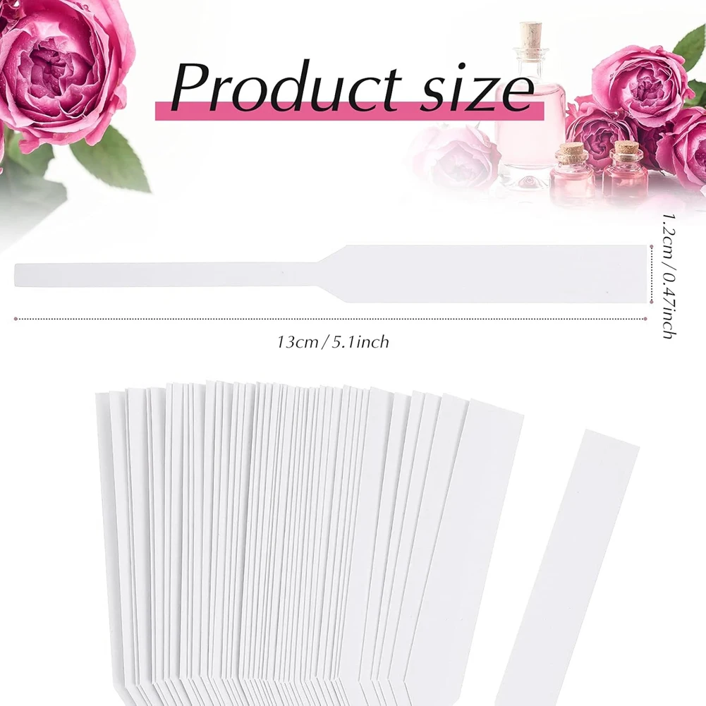 New 600 Pieces Fragrance Strips Perfume Test Strips Disposable White Blotter Essential Oils Paper Tester for Aromatherapy