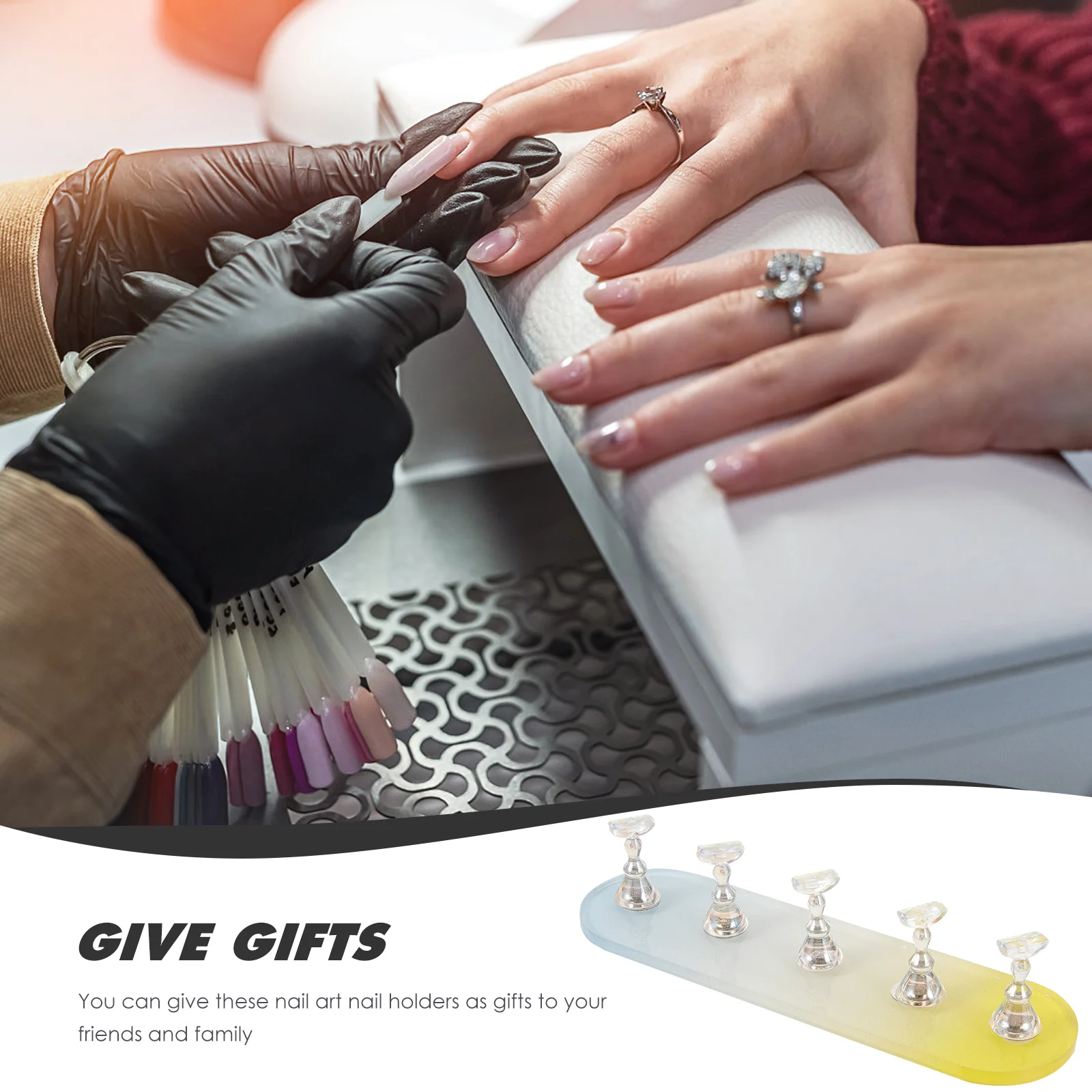 

1 set Creative Holders Practice Stands Training Racks Manicure Display Rack For Art Schools Salons Home Use Magnetic Display