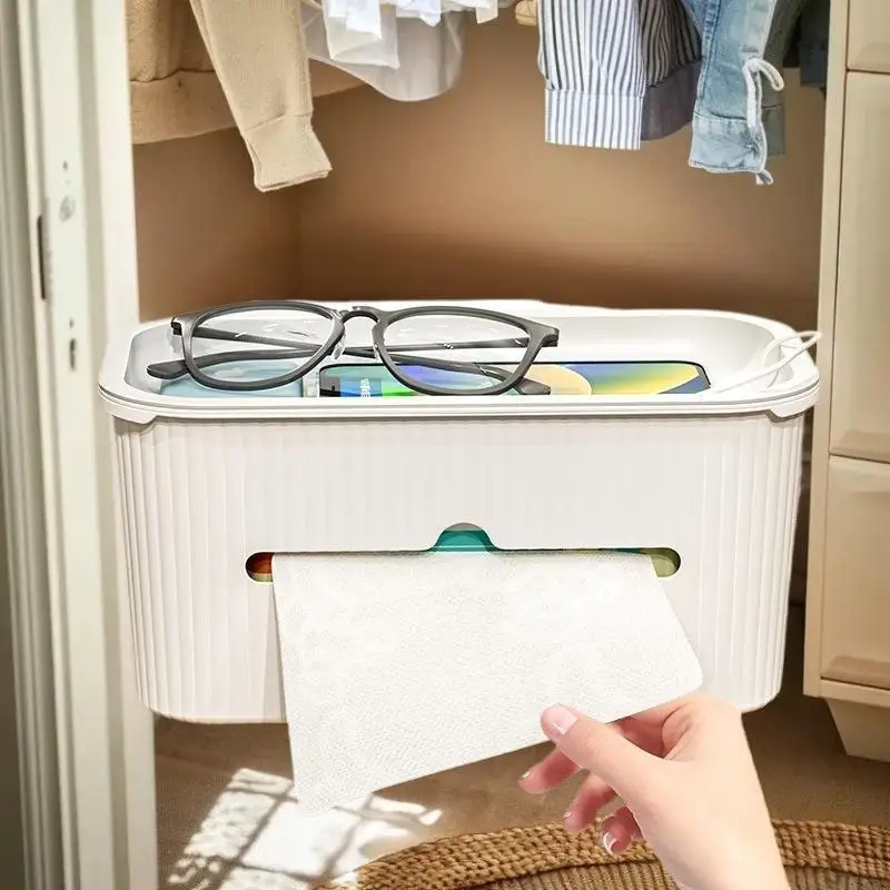 Removable Hook Hanging Storage Container, Plastic Sundries Box, Ideal for Dorm Room Bedside