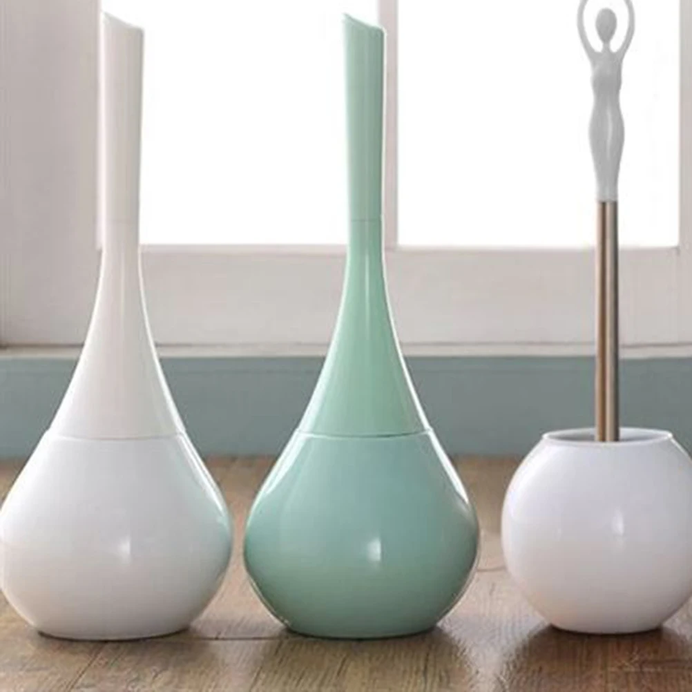 

Toilet Brush Set Compact Abs Pp Material Soft Bristles Long Handle Cleaning Tool Splash Proof Lid For Bathroom Home Hotel Office