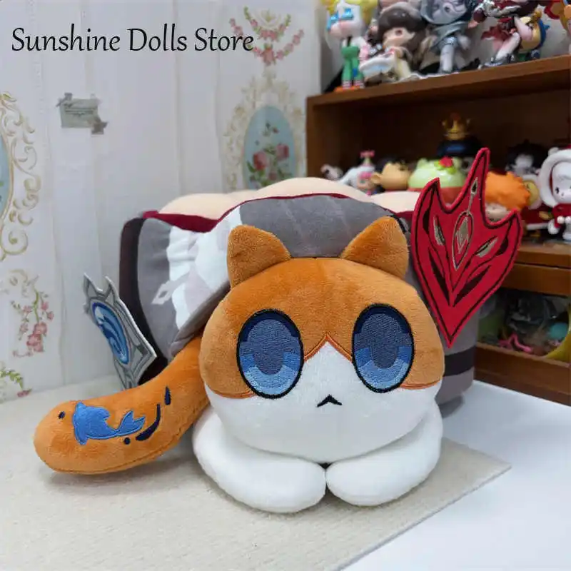 

Tartaglia Game Honkai Star Rail Soft Cat Cake Plush Dolls Cartoon Animals Throw Pillow Stuffed Toy Cushion Figures Xmas Gift