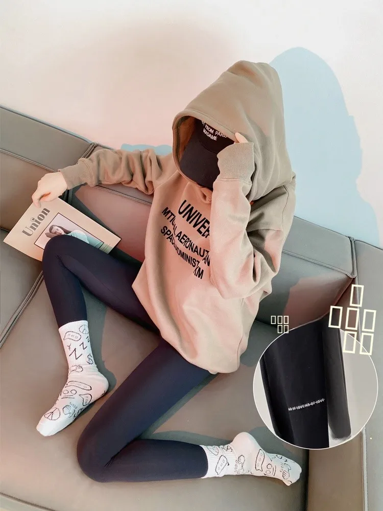 

Женские леггинсы для йоги, облегающие, с высокой талией, на осень-весну, с буквенным принтом, утягивающие, длиной до щиколотки