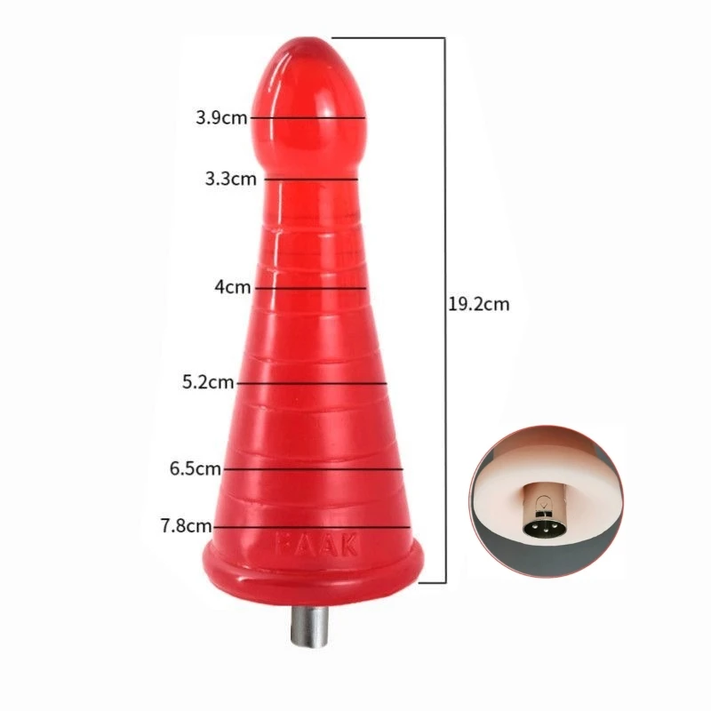 Sex Machine Attachments Dildos for Sex Machine with 3XLR Connector Extra long and extra thick vibrator for women