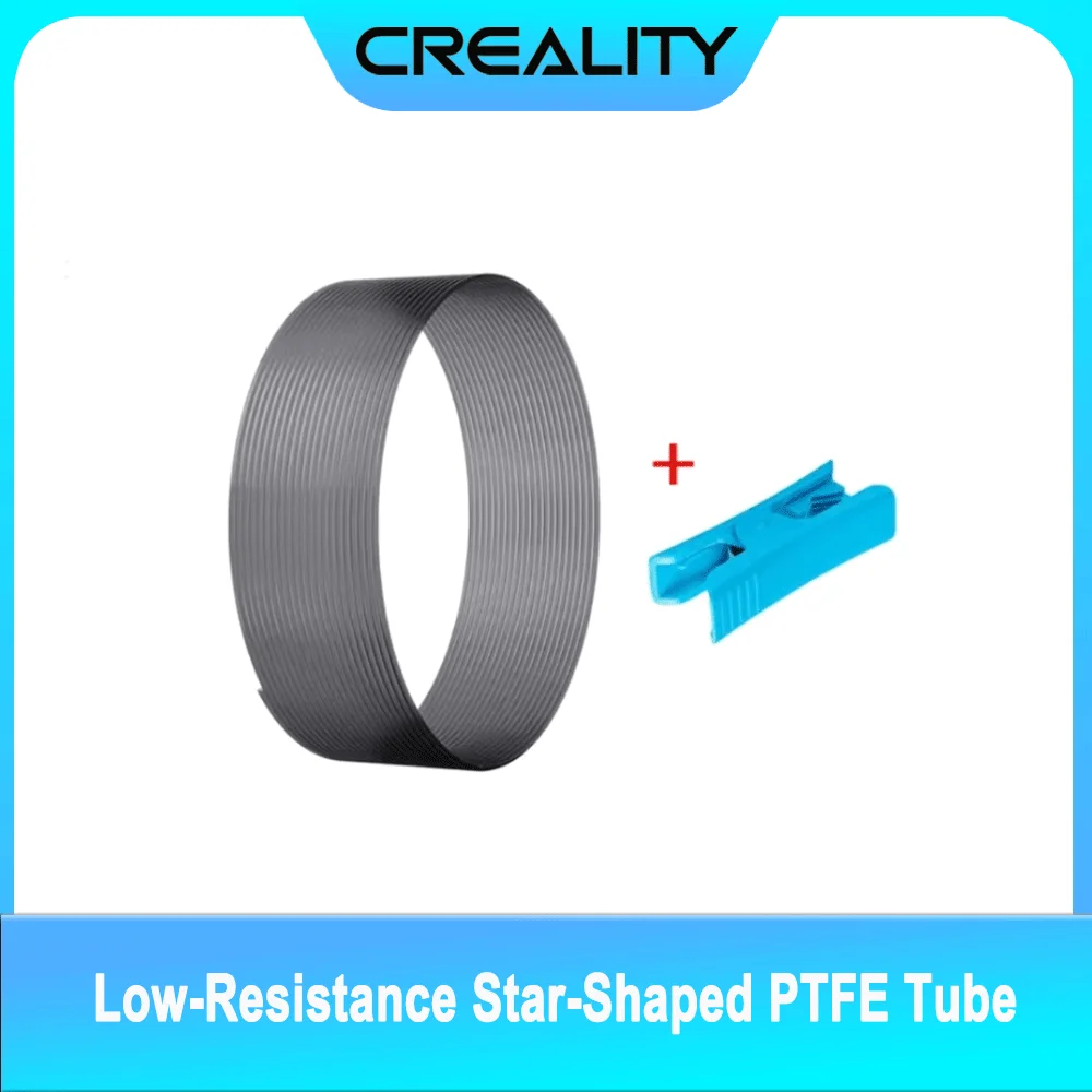 

Creality Low Resistance Star Shaped PTFE Tube 4M Ultra-Smooth Flow Heat-Resistant Enhanced Durability 3D Printer Accessories