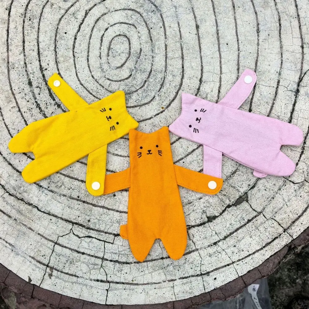 Monedero de gato de dibujos animados de lona, bolso ligero antipérdida, colgante, botón a presión, cierre de cremallera, cartera portátil para niñas