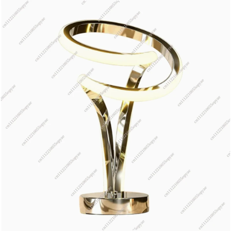 

Modern Spiral RGB Desk Lamp Touch Control Dimmable LED Nightstand Lamp USB Charging Eye Care Aluminum Alloy for Gaming Bar