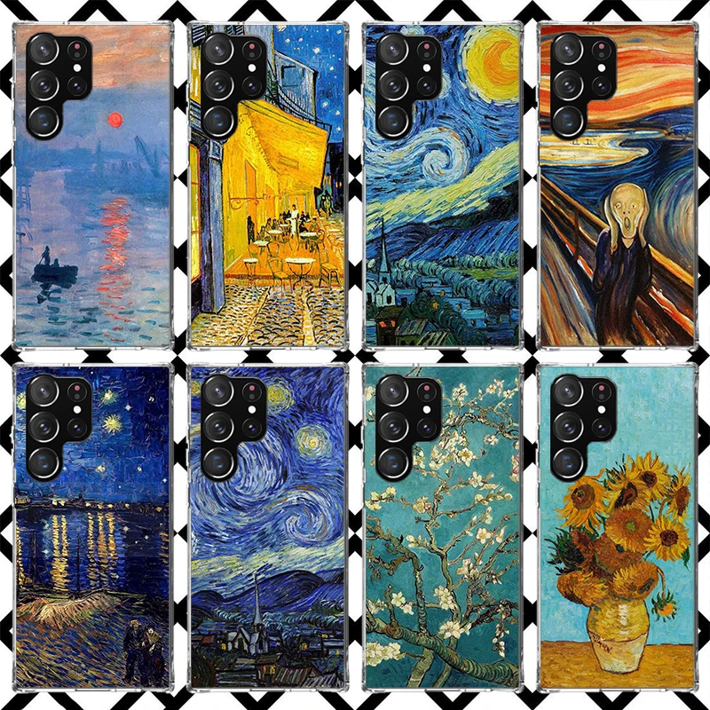 Van Gogh Ölgemälde Handyhülle für Samsung Galaxy S26 S23 S24 S22 S25 Ultra Plus Cover für Galaxy S25+ S24+ S23+ S26+ S22+