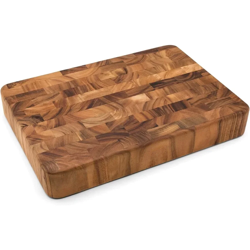 End Grain Union Stock Yard Professional Chopping Butcher Block, Brown, 14 x 20 x 2.75