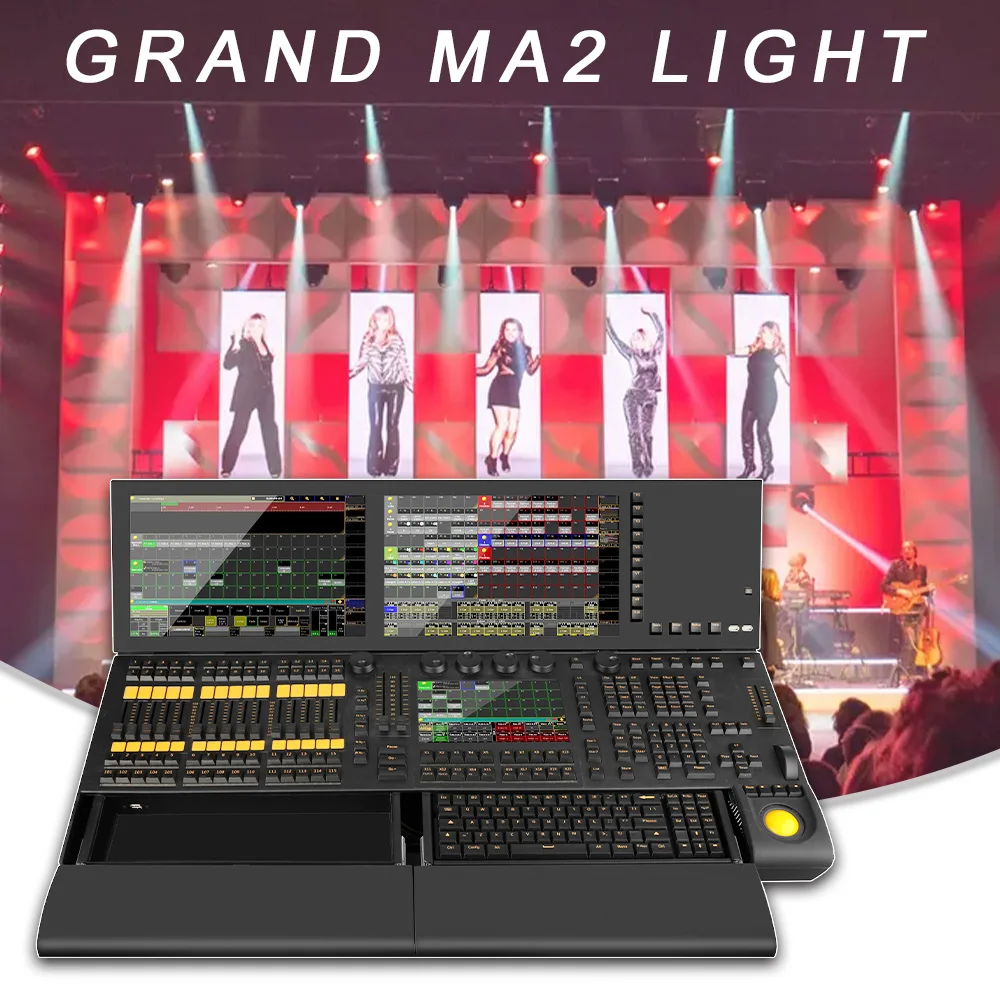 I5ลินุกซ์/I7 4096พารามิเตอร์แสงเวทีคอนโซล M2สำหรับคอนเสิร์ตใหญ่แสดง DMX512การเคลื่อนย้ายแอลอีดีวิดีโอสื่อมอเตอร์ Fader a/b