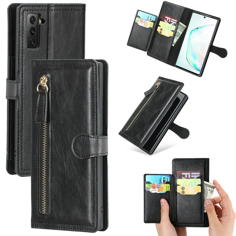 

Samsung S21 FE Case Retro PU Flip Leather Case For Samsung Galaxy S21 FE 5G Card Holder Cover S21 FE S21fe Funda SM-G990B G990U