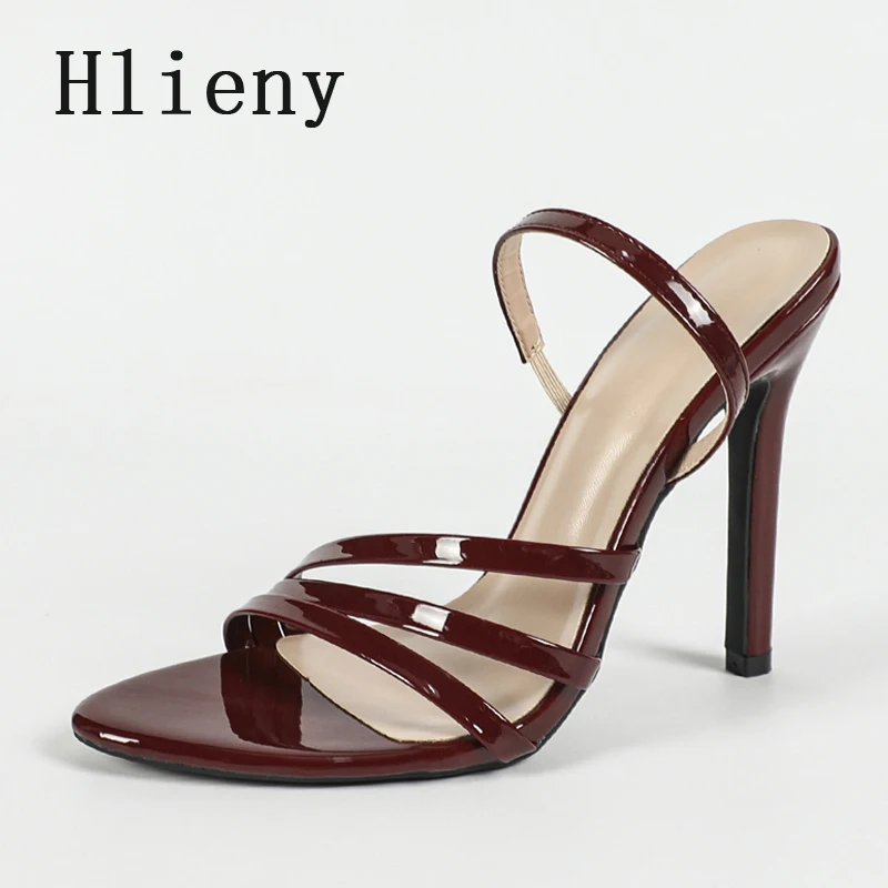Hlieny Sexy Narrow Band Back Strap Women Sandals Fashion Design Thin High Heels Party Prom Stripper Shoes Zapatillas De Mujer