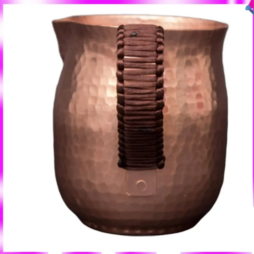 N96R 800Ml Pure Copper Latte Pitcher Hot Milk Cup Copper Mug Water Pots Kettles Hammer Handcraft Drinkware Tableware
