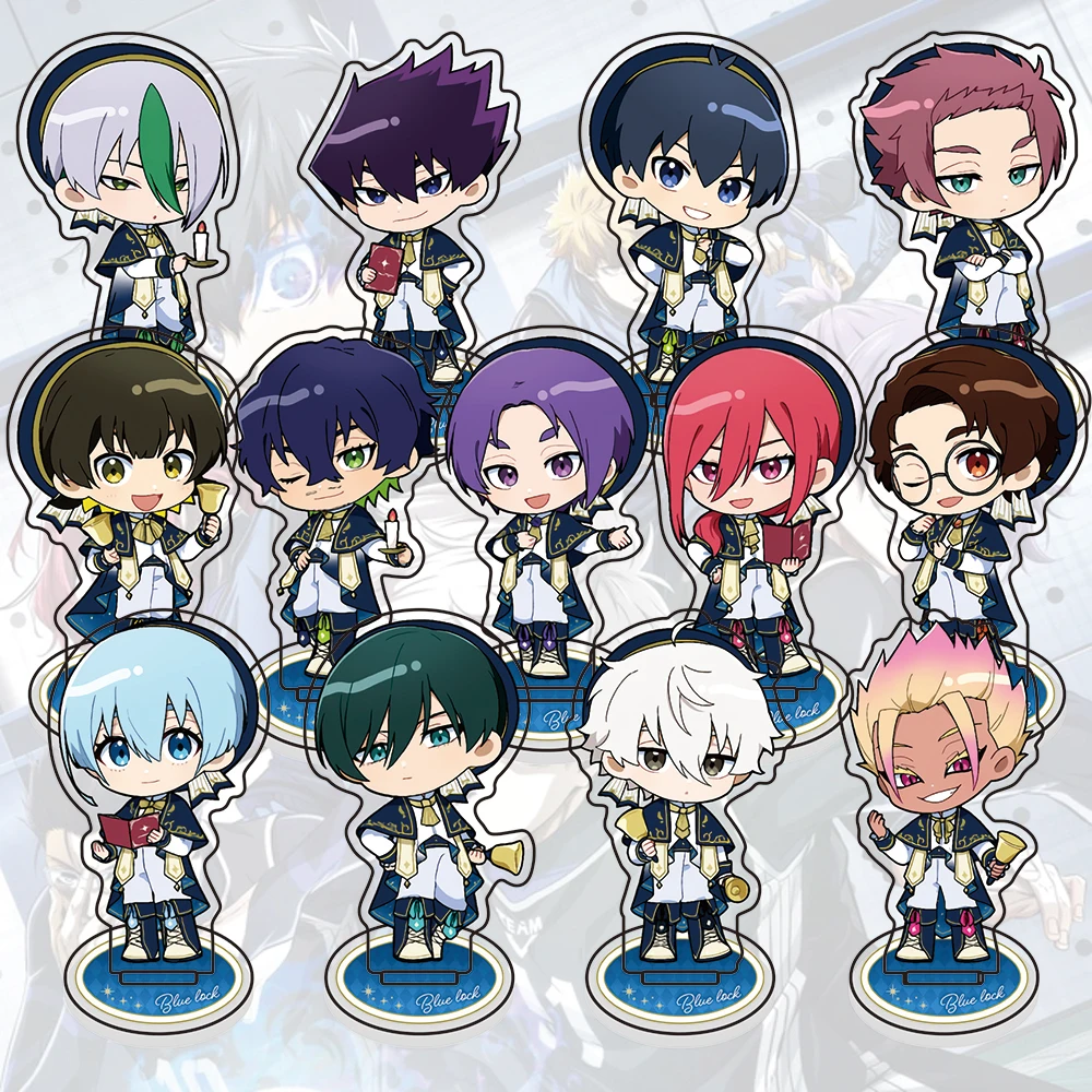 Blue Lock Acrílico Standee Chibi Q Versión Ópera Tema Isagi Bachira Nagi Rin Figura de doble cara Todos los personajes Decoración de escritorio Regalo