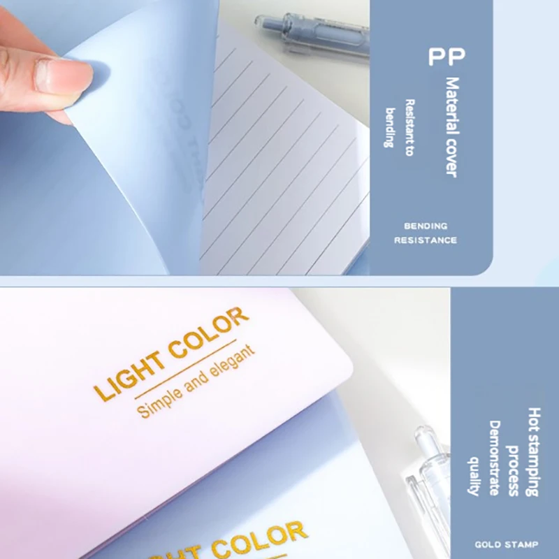 1er-Pack A5/B5 Minimalistisches, tragbares, abnehmbares Notizbuch mit Pilzklammer, ringgebundenes Notizbuch / Arbeit / Lernen / Tagebuch – Detail 4