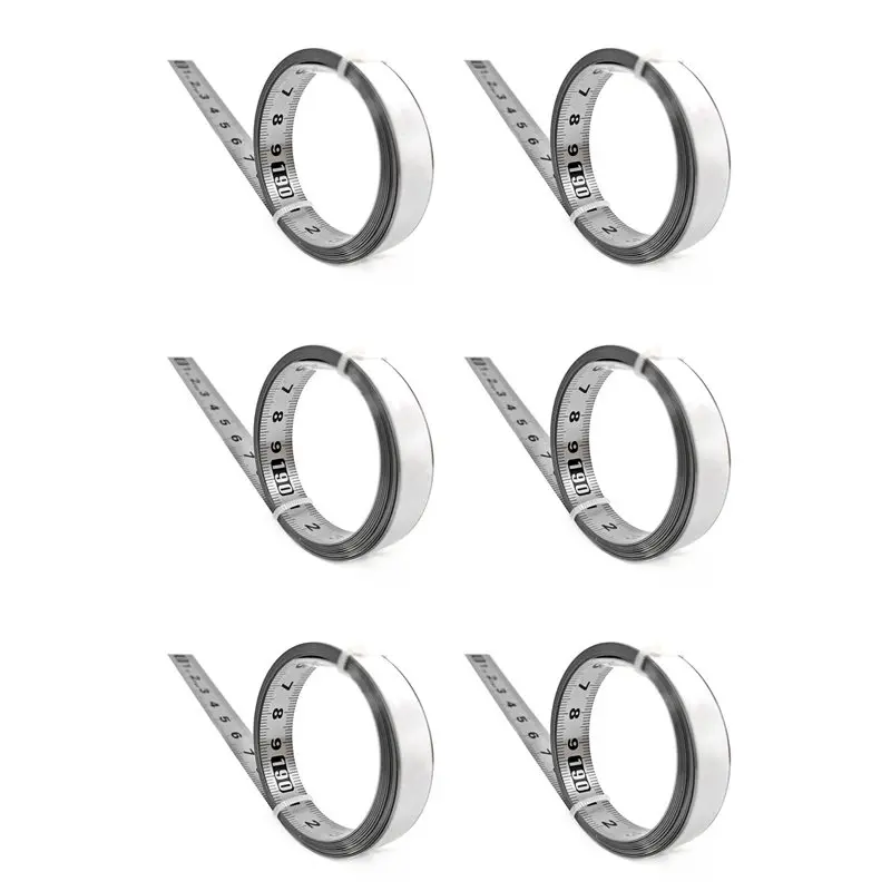 AC88-6X Stainless Steel Adhesive Scale Precision Woodworking Guide Rail Self-Adhesive Tape With Glue,B-100Cm