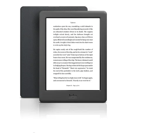 6인치 Kobo Glo HD 전자책 리더기(테두리에 일부 긁힘 있음), 자세한 내용은 아래 세부 정보 페이지를 참조하세요.