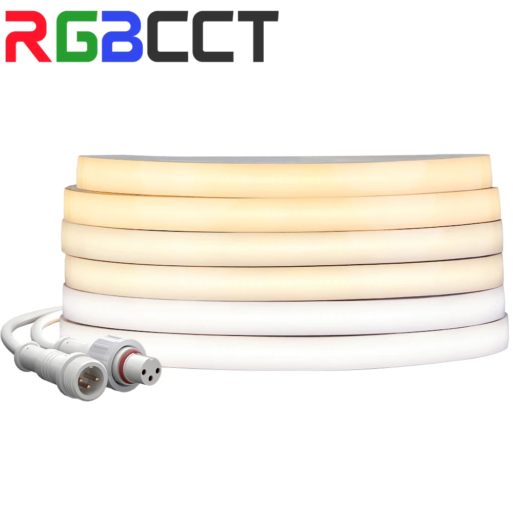 

IP68 640 LEDs CCT Outdoor FCOB LED Strip Light Waterproof 24V 2700K to 6000K COB Led Lights FOB High Linear RA90 Warm Cool White