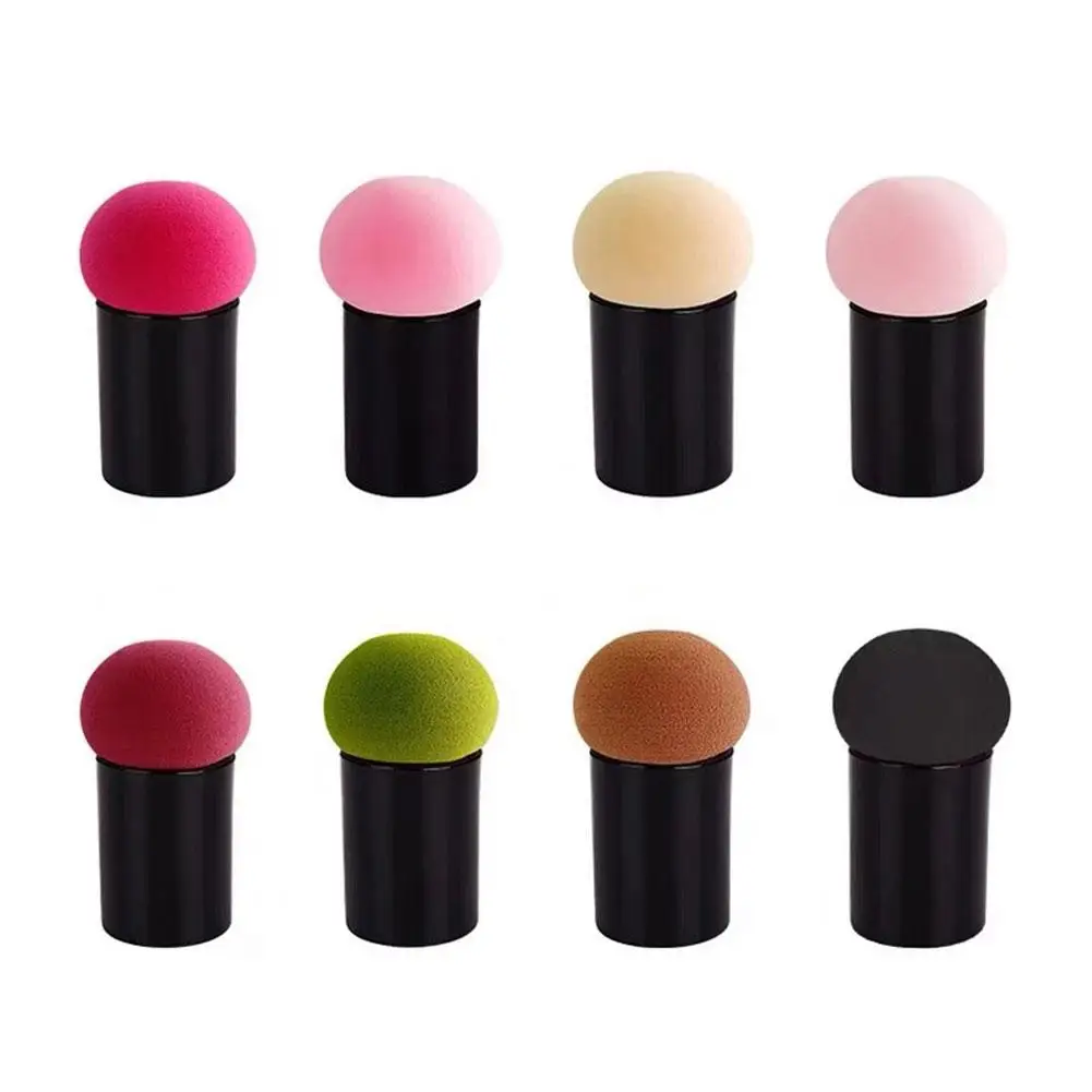 Random Color Mushroom Head Cosmetic Puff With Protective Cushion Powder Makeup Cap Puff Air Sponge Egg Makeup Loose Foundat W1V1