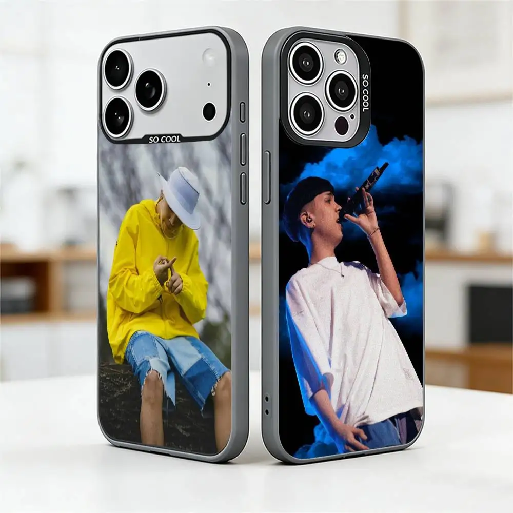 

Rapper Singer M-Milo J Phone Case For iPhone 17,16,15,14,13,12,11 Plus,Pro Max,XS,Colored Silver Plated Inside Cover