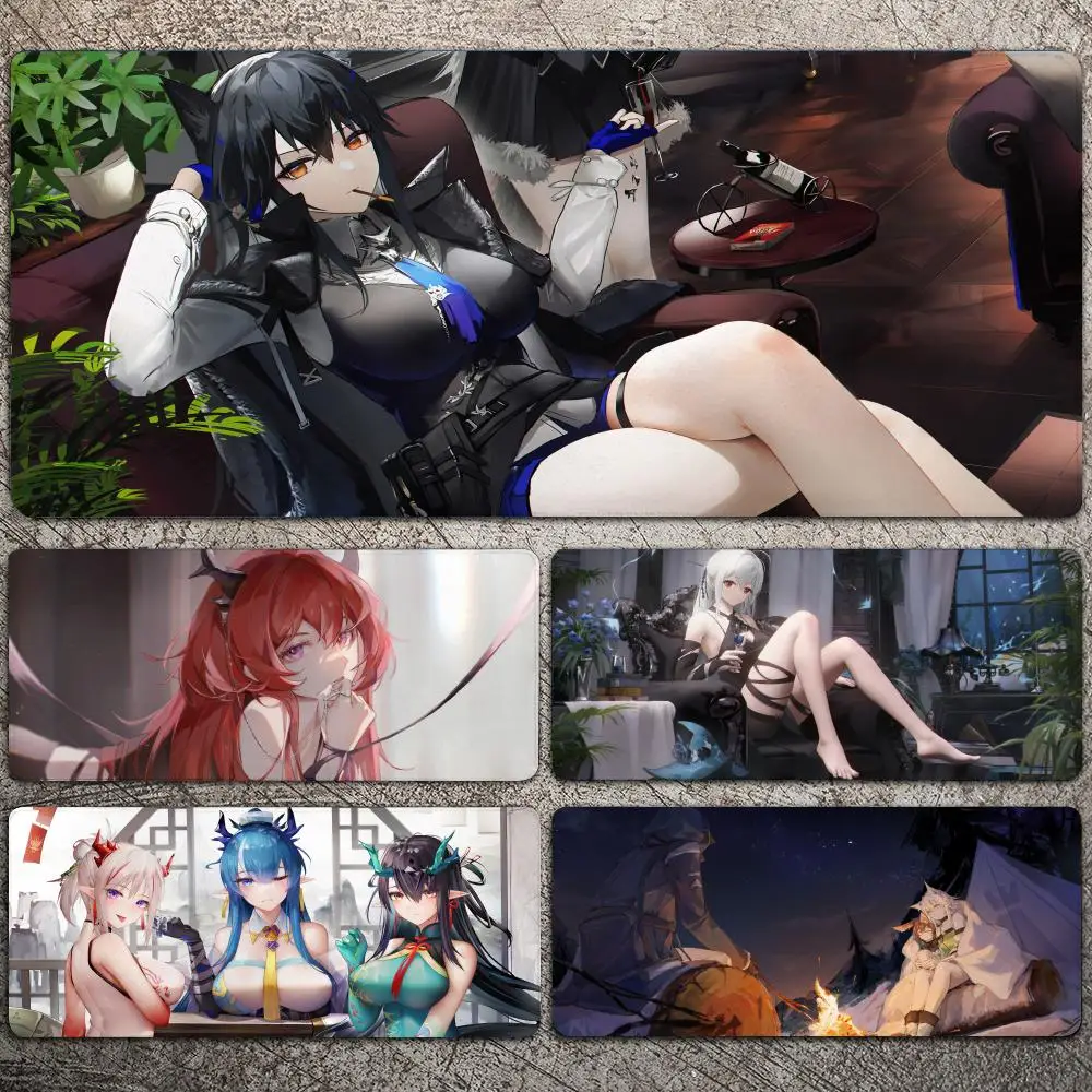 

Arknights Anime Girl Mousepad Large Gaming Mouse Pad LockEdge Thickened Computer Keyboard Table Desk Mat