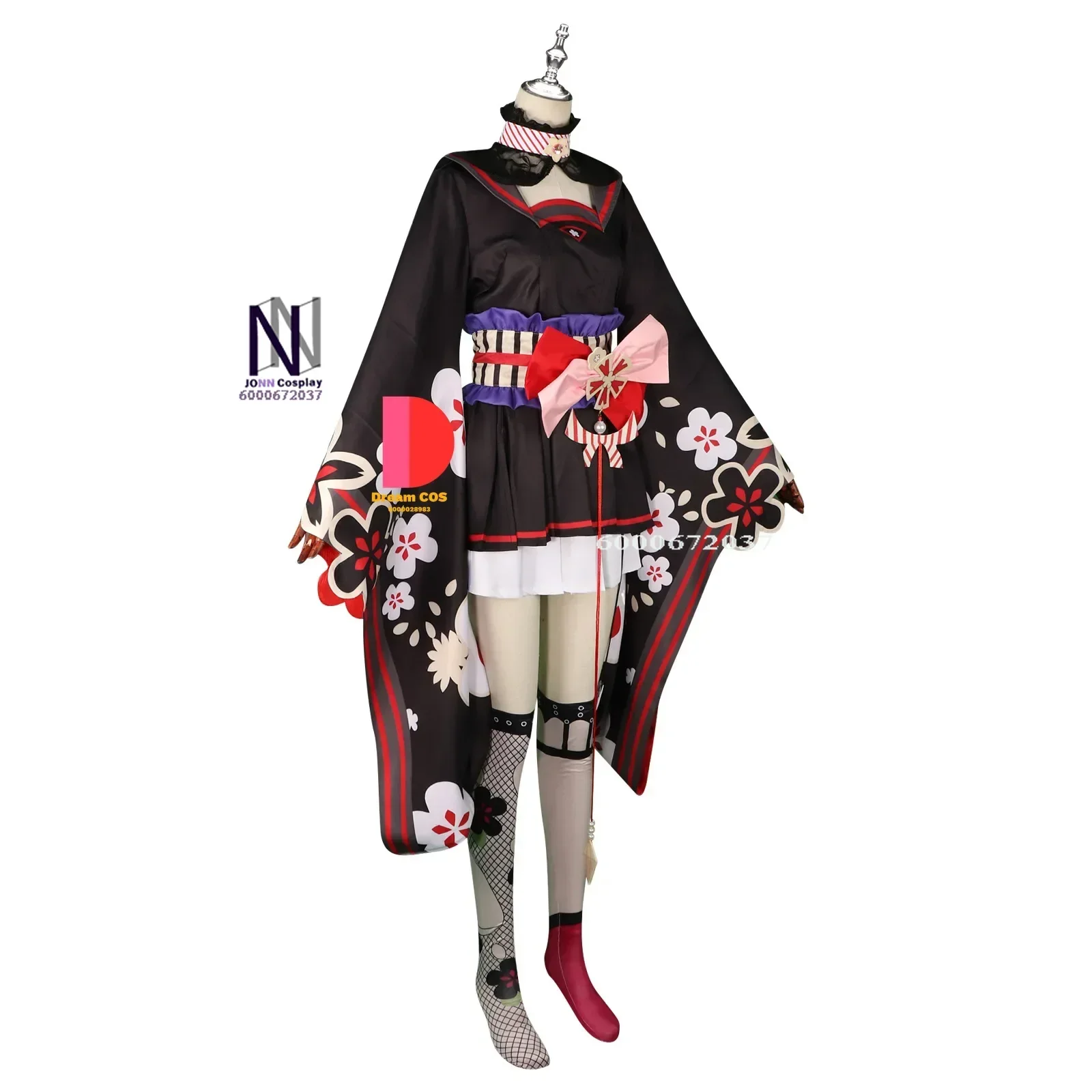 Game Kosaka Wakamo Cosplay Kostuum Blauw Archief Anime Leuke Kimono Jurk voor Vrouwen Halloween Carnaval Outfit met Lolita Masker