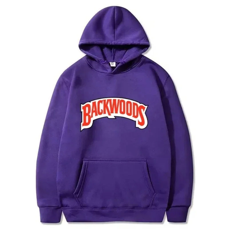 Backwoods Hoodie Men's fashion letter graphic printed sweatshirt Casual Harajuku Streetwear hooded jumper Running tracksuit