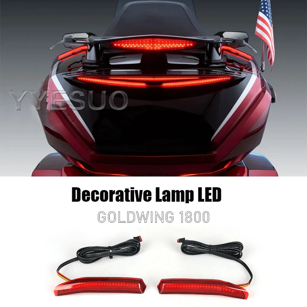 

Goldwing Accessories For Honda Gold Wing GL1800 Tour DCT Airbag 2021-2023 Top Box Trunk Tour Tips Side LED Decorative Light Lamp