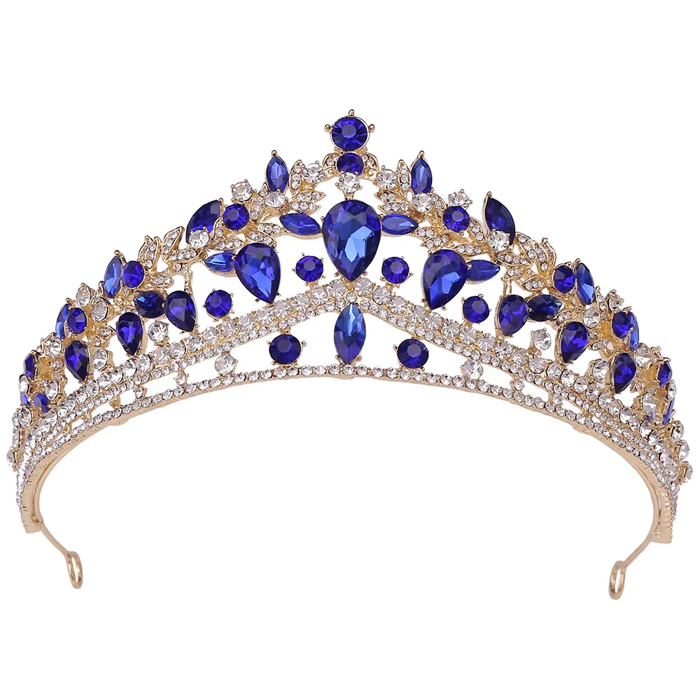 

Women Crowns and Tiaras Luxury Bridal Water Drop Crown Princess Crown All-match Birthday Headwear Wedding Dress Accessories