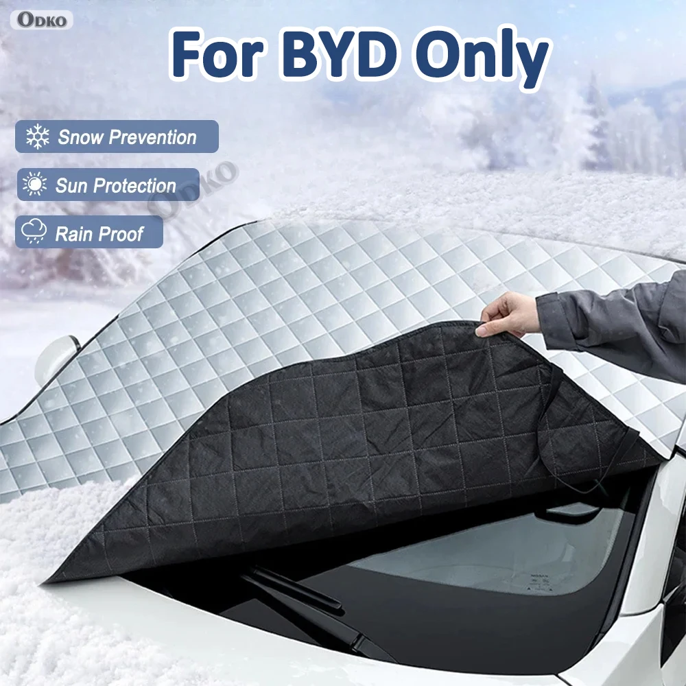 For BYD Tang EV600 Han EV Yuan ATTO 3 Song PLUS Pro DMI Car Front Windshield Sunshade Prevention Snow Shield Waterproof Cover