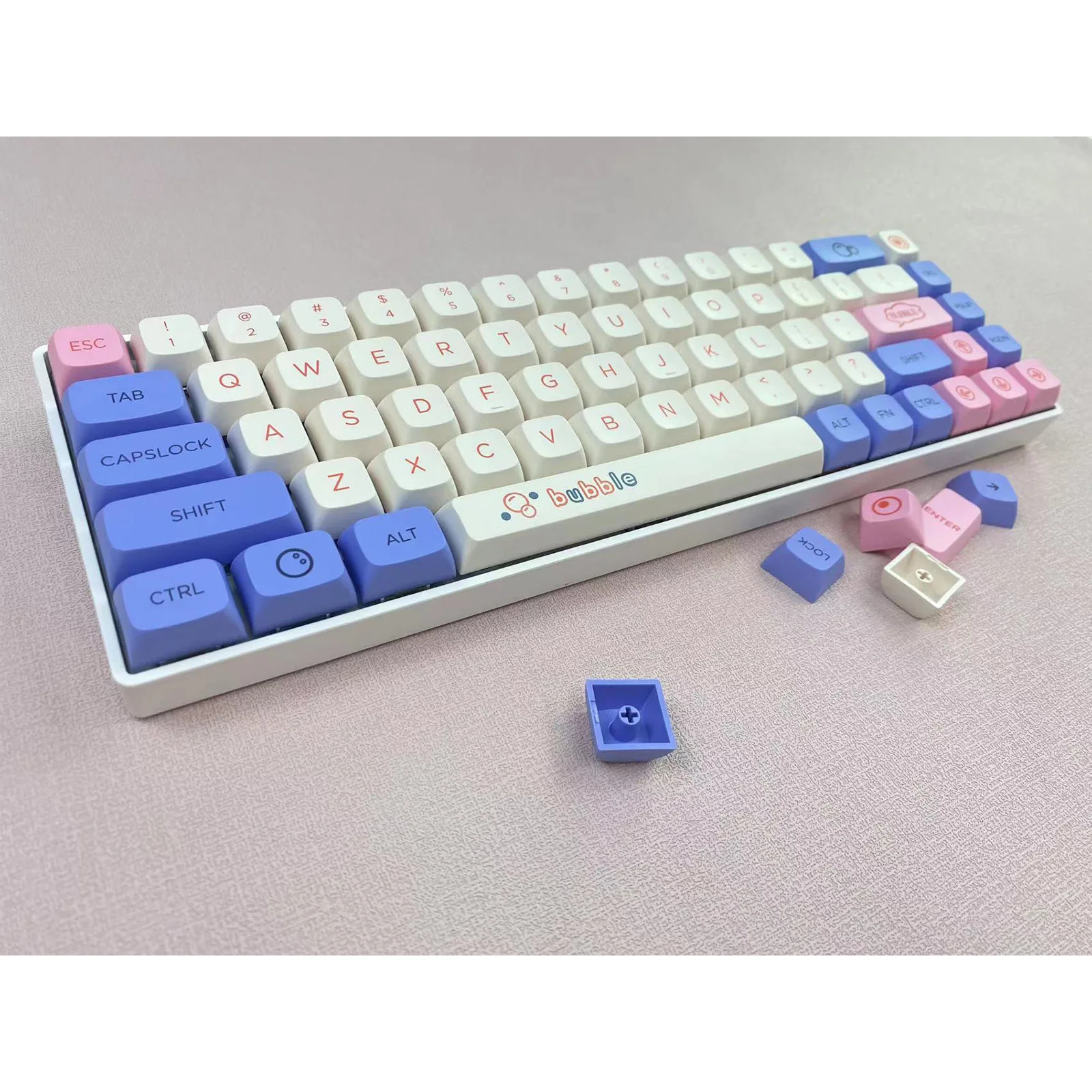 【Skyline】 127 Chaves Keycap PBT Keycaps XDA Perfil DYE-SUB Bolha Tema Personalizado Para Cherry MX Interruptor NJ68