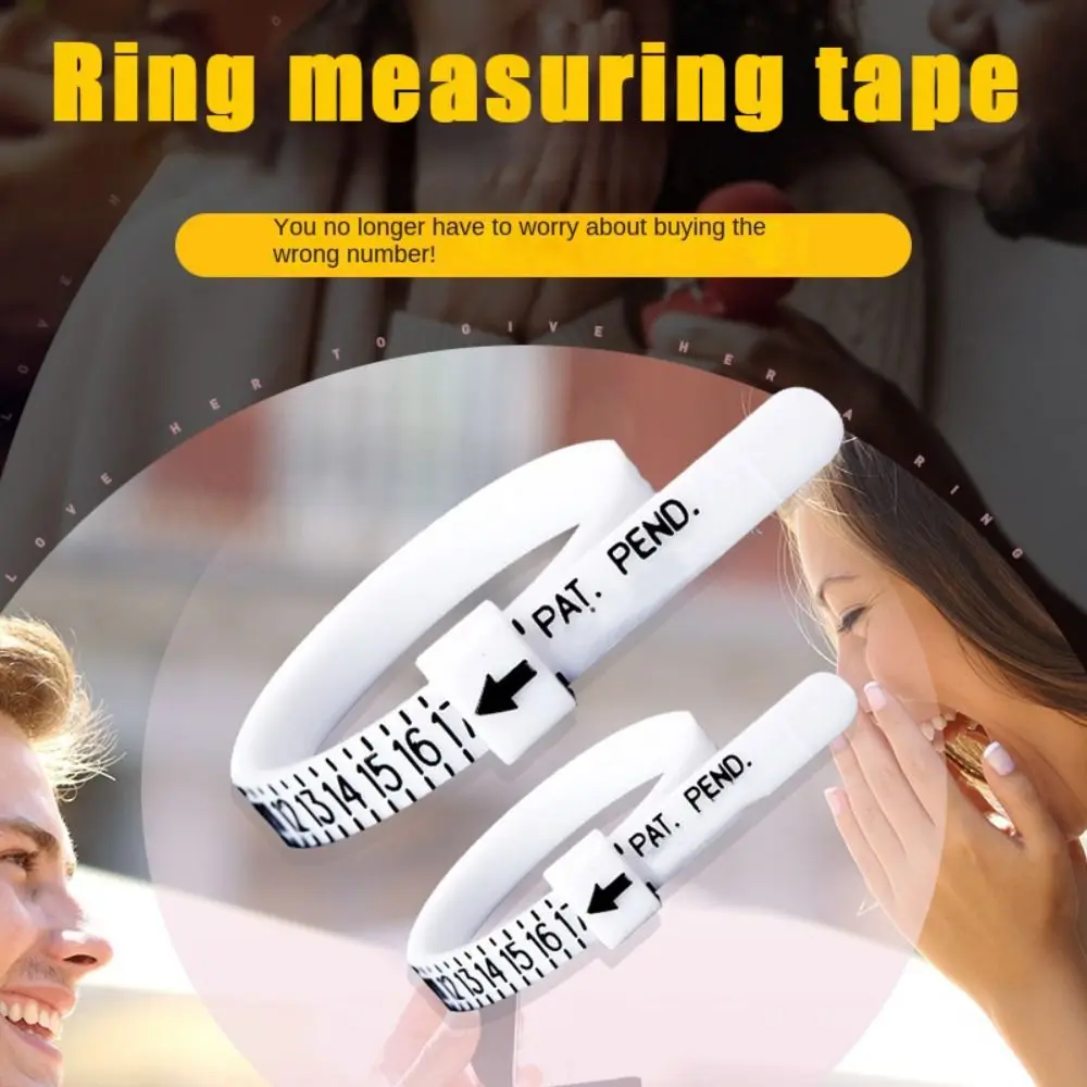 Accurate Measurement Ring Measuring Tape Portable Easy Operation Ring Measuring Band Black/White