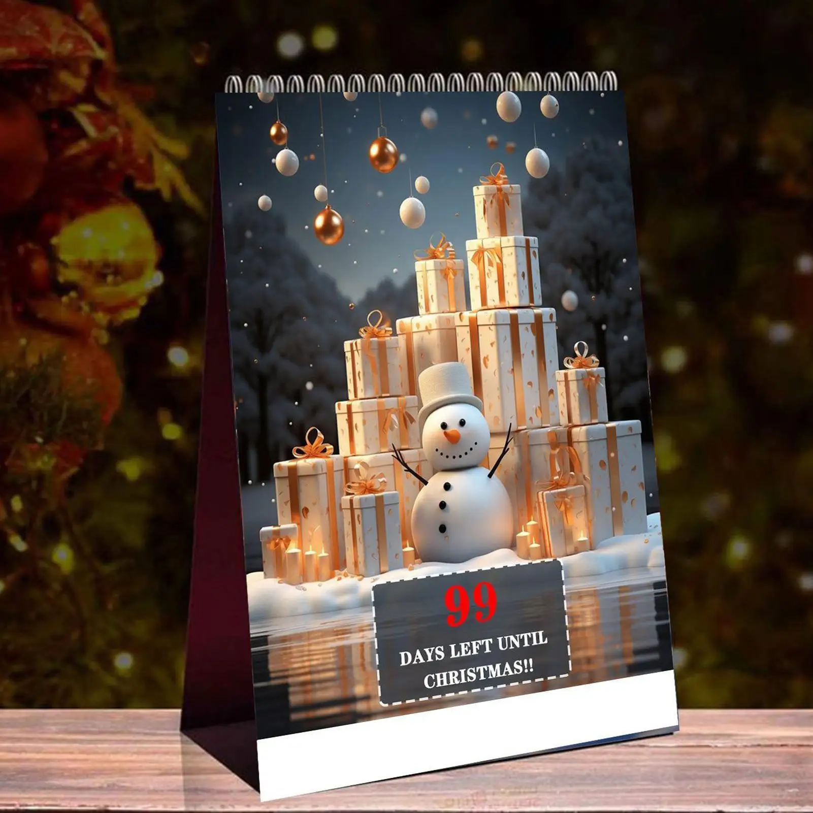

100 Days Christmas Tear Down Table Countdown Calendar 2025 Christmas Calendar Home Decor For Study Room Desk Shelf