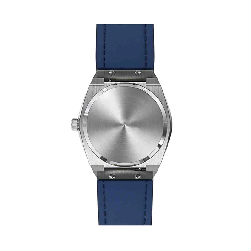 Matten Zwart Paul Rijke Stijl Lederen Band Blauwe Ster Stofwijzerplaat Mannen Frosted Horloge