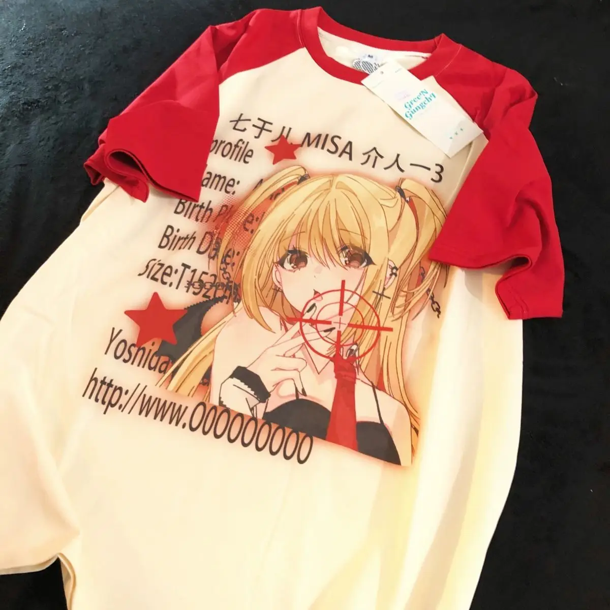 Camiseta solta meia manga masculina e feminina com estampa JK menina, top curto, anime Harajuku, patchwork estilo americano, verão, Y2K