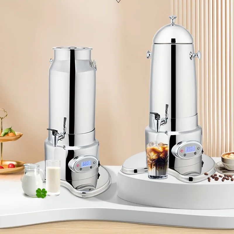 5L/12L electric heating coffee milk pot, hotel party buffet stainless steel hot and cold drinking machine 220V commercial