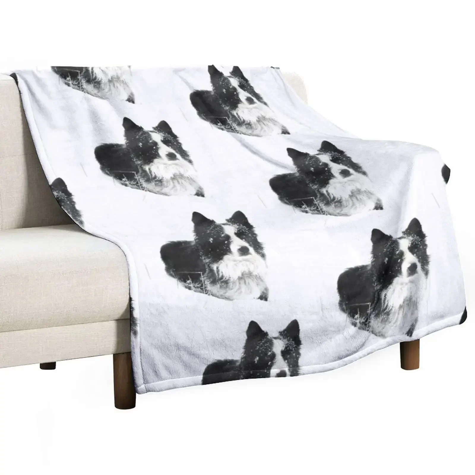 Working Winter Collie Throw Blanket christmas decoration Cute Picnic Blankets