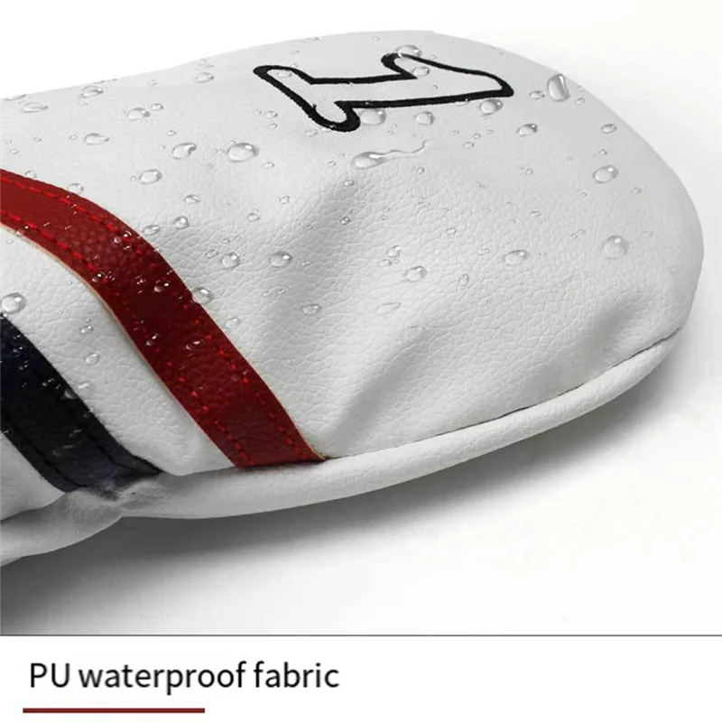 غطاء نادي الجولف SS-4PCS، غطاء نادي الجولف المطبوع بالأرقام، غطاء حماية نادي مقاوم للماء من البولي يوريثان 1+3+5+U رقم