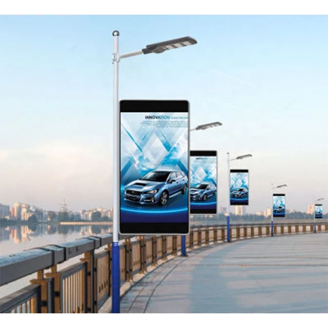 P5 Smart LED Display Screen Outdoor Advertising Spliced Touch Function Android Streetlight Pole Intelligent Lamps Post