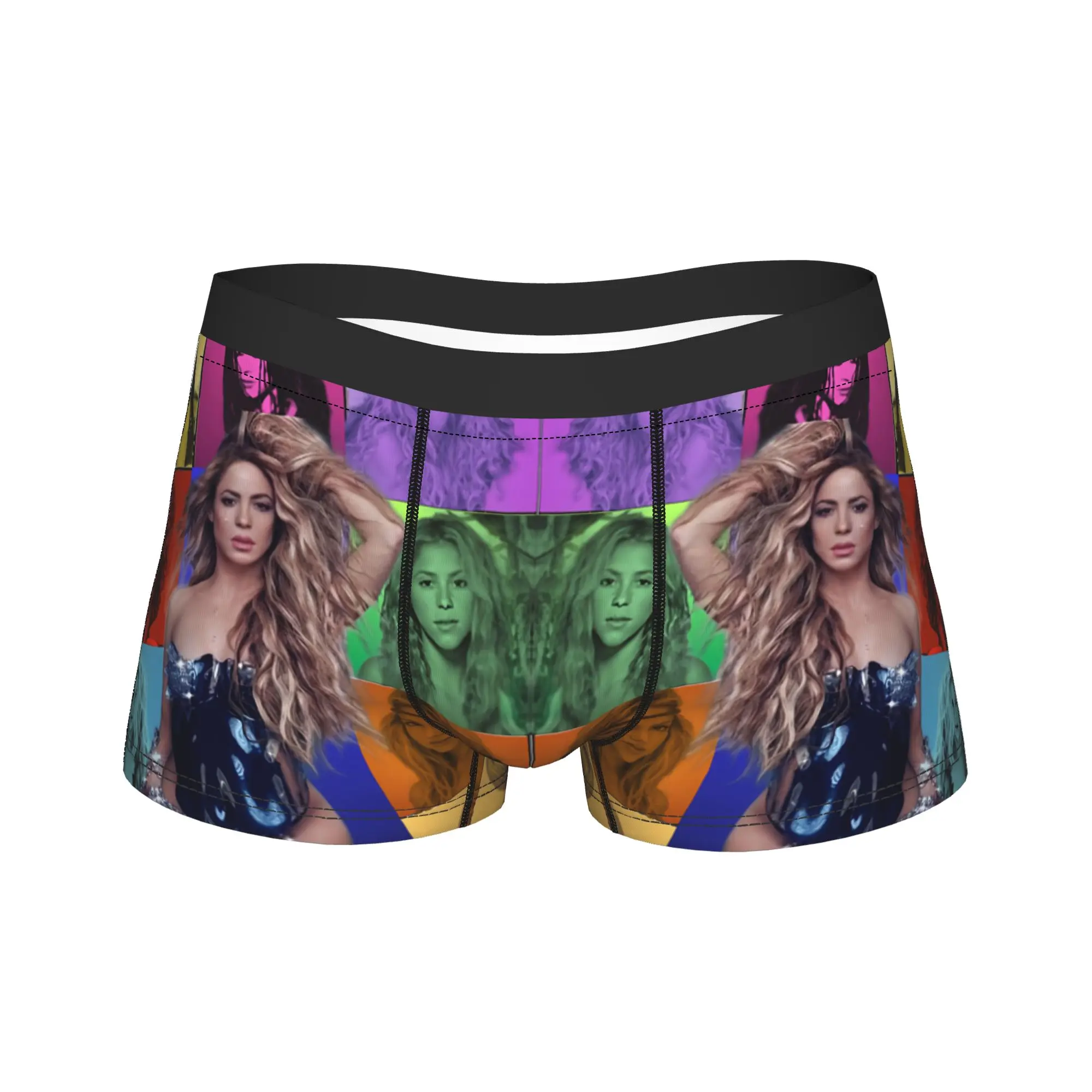 Humor Boxer Shakira Colombian Singer Shorts Panties Briefs Men Underwear  Mid Waist Underpants for Male Plus Size