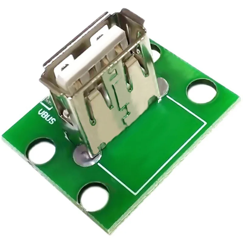 Placa de fuga fêmea USB 2.0 - Conector pré-soldado de montagem vertical para cabo DIY