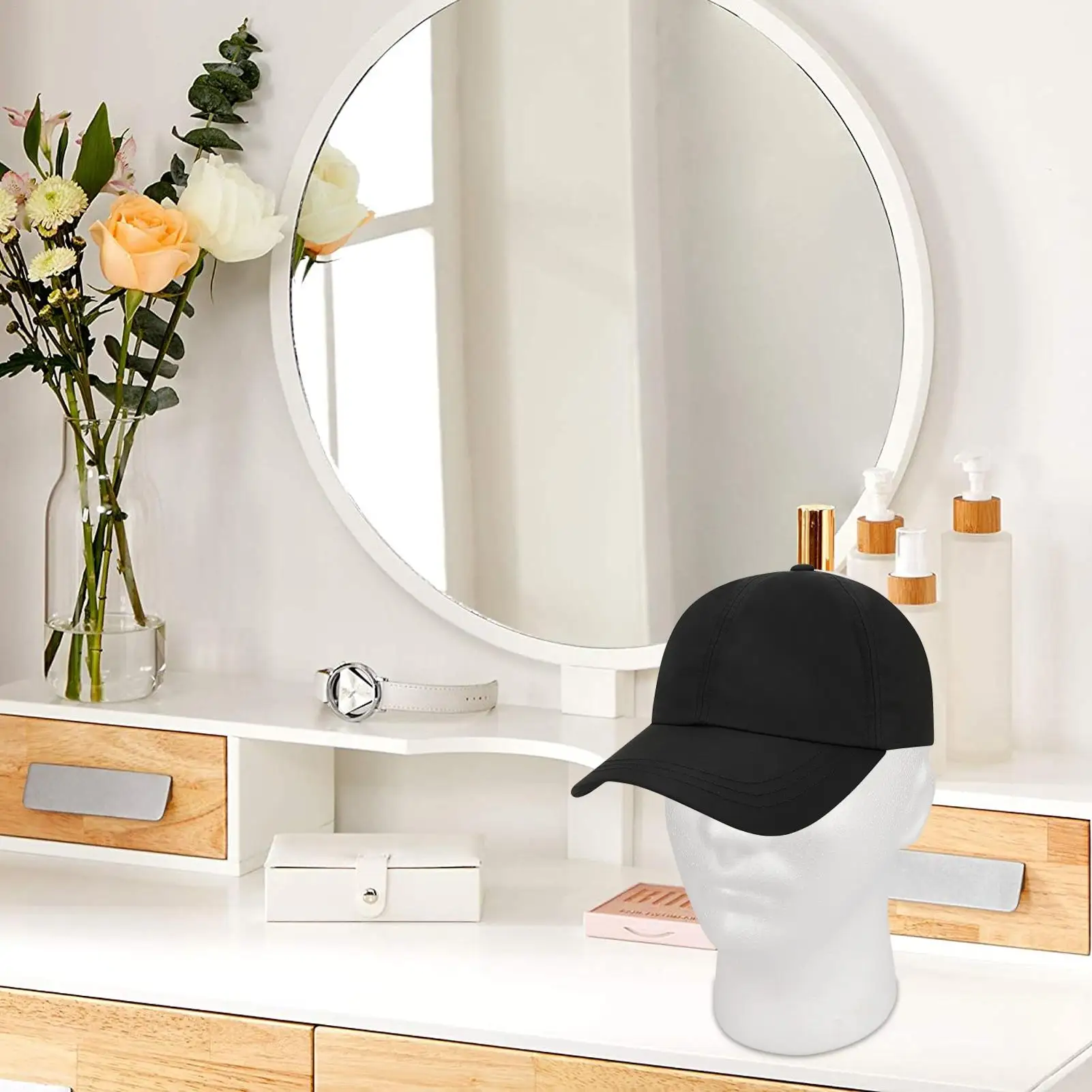 Beautiful Male Mannequin Head Mold Portable Foam Wig Stand Holder Hair For Hair salon training exercises hat display
