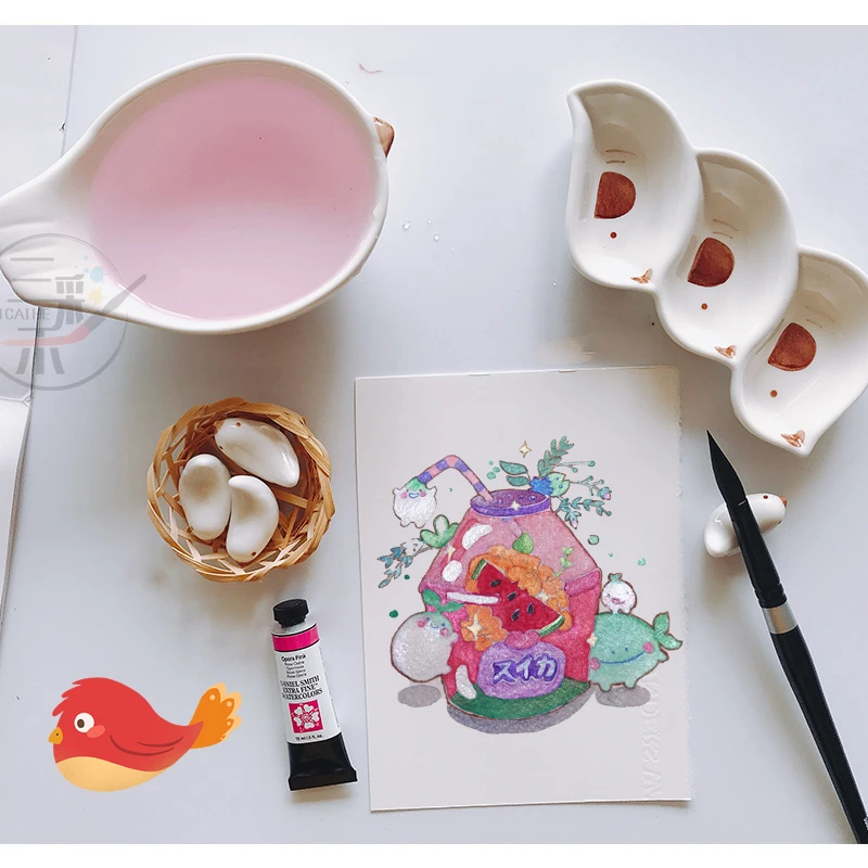 

Керамическая палитра, ручка, шайба, керамическая Акварельная ручка, ручка, щетка, держатель для ручки, зеркальный лоток для краски