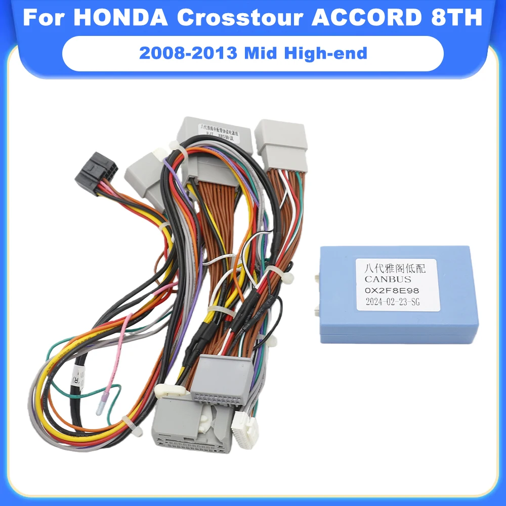 

For HONDA Crosstour ACCORD 8TH 2008-2013 CANbus Box Switch Adaptor cable Wire harness connector car ISO harness canbus box cable