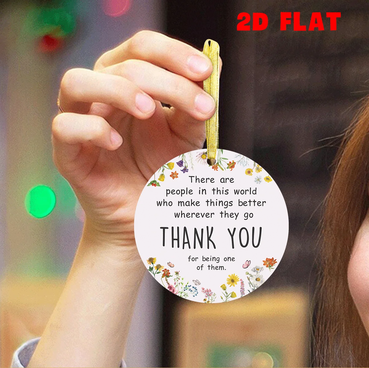 1 Stück Acryl-Weihnachtsdekoration zum Aufhängen, Dankeschön-Nachricht-Design, Geschenke an Freunde, Familie, Thanksgiving Day, Weihnachtsbaum-Dekoration, Plakette