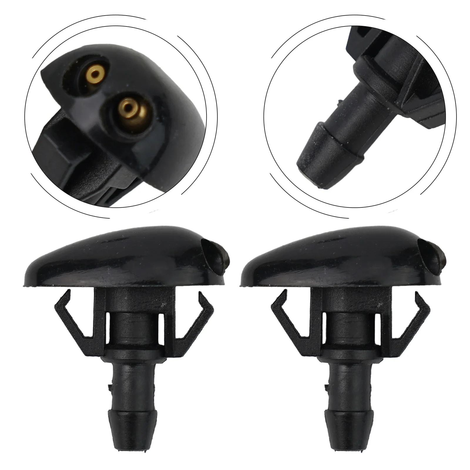 Black For Nissan Windshield Washer Fluid Spray Jet Nozzles 289313S500 289303S500 Fits Various For Nissan Models